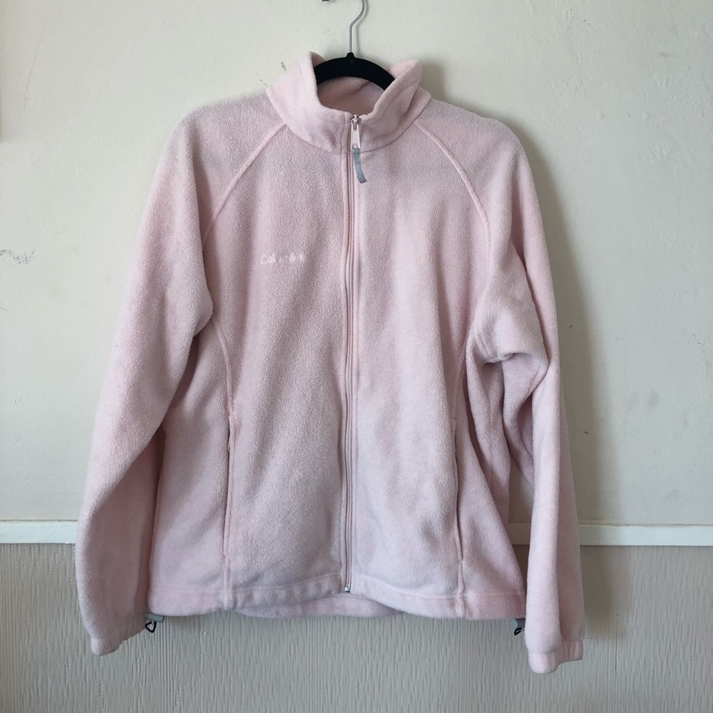 Columbia baby pink fleece zip up